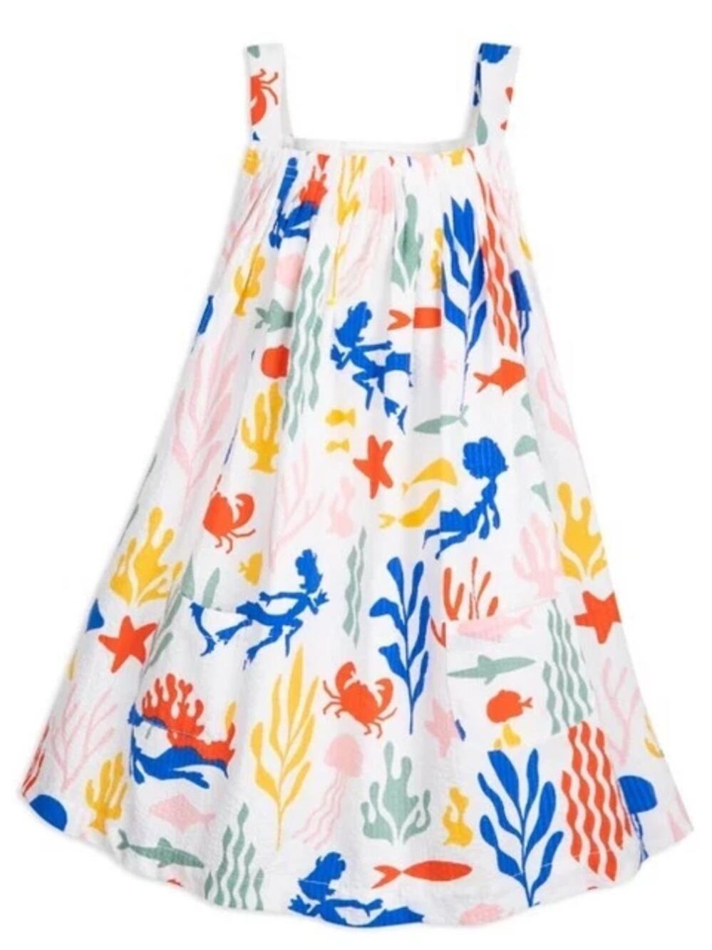 Disney Store Luca And Alberto Sea Monsters Seersucker Dress Size 7/8